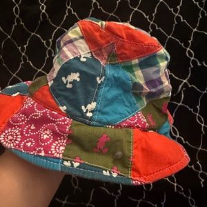 Authentic Vintage MICKEY MOUSE - DISNEY PARKS Colorful Patchwork Bucket Hat